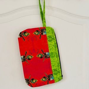 One of a kind handmade Audrey 2 Large Wristlet